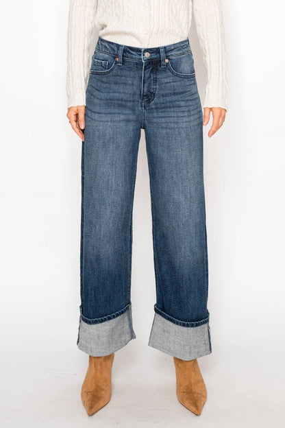 INSEAM TRANFORM TUMMY CONTROL HIGH RISE A-WIDE JEANS: 11 (29)