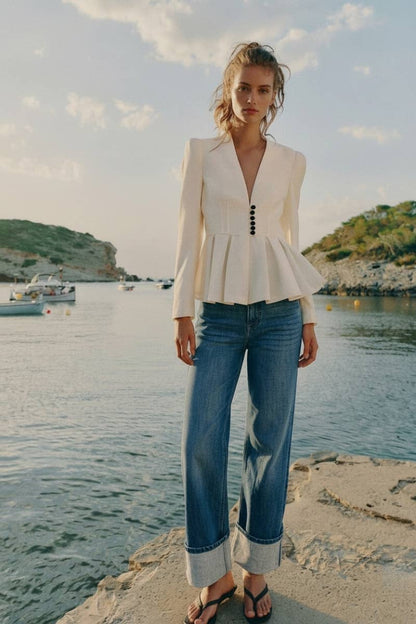 INSEAM TRANFORM TUMMY CONTROL HIGH RISE A-WIDE JEANS: 11 (29)