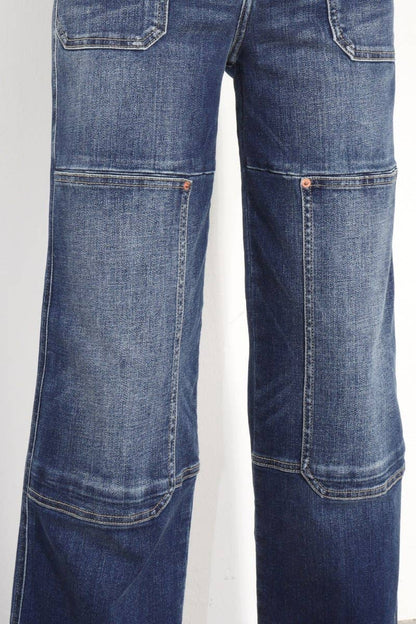 TUMMY CONTROL HIGH RISE RELAXED WIDE LEG JEANS: 13 (30)