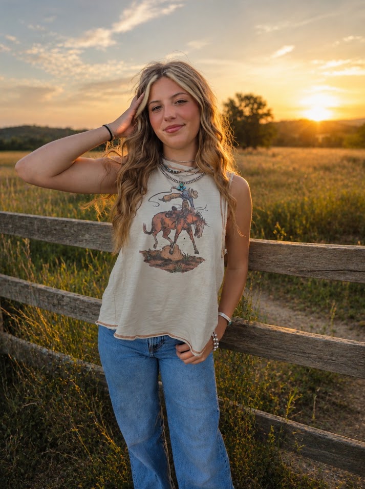 Tan Tank Top Cotton