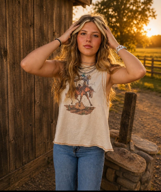Tan Tank Top Cotton