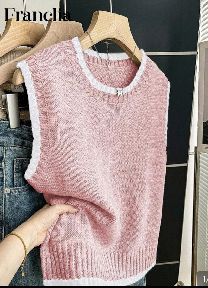 Sweater Vest Pink