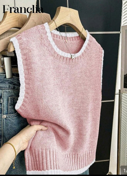 Sweater Vest Pink