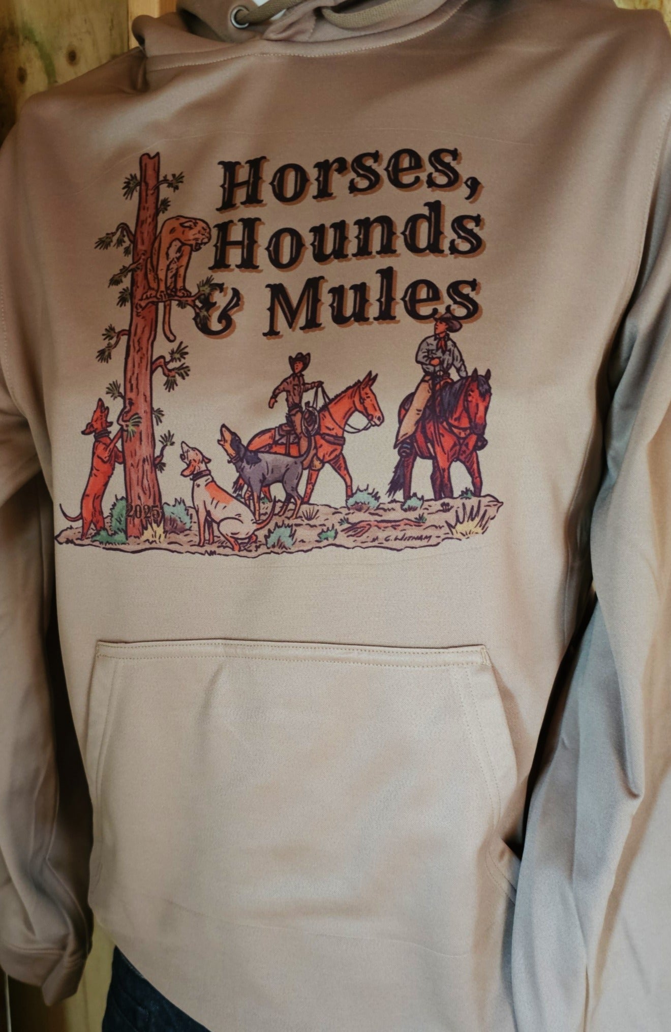 HORSE HOUND AND MULE SWEATSHIRTS ( Sport Tec ) Light Brown