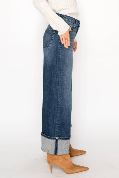 INSEAM TRANFORM TUMMY CONTROL HIGH RISE A-WIDE JEANS: 5 (26)