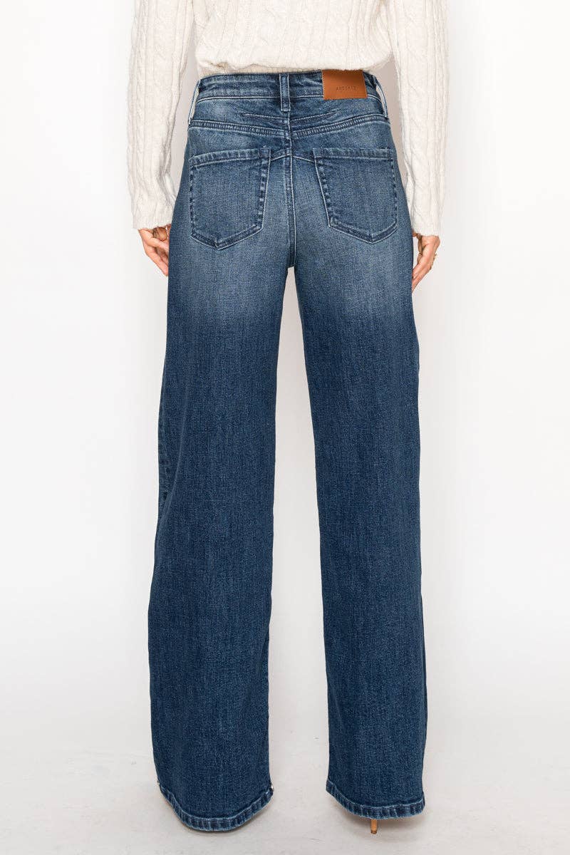 INSEAM TRANFORM TUMMY CONTROL HIGH RISE A-WIDE JEANS: 13 (30)